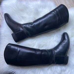 Vtg E Vogel Bespoke Equestrian Custom Made Leather Riding Boots Sz 6 - 6.5 Black